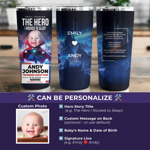 Personalized Baby Sorcerer Supreme Tumbler – Funny CNN Superhero Gift for Moms